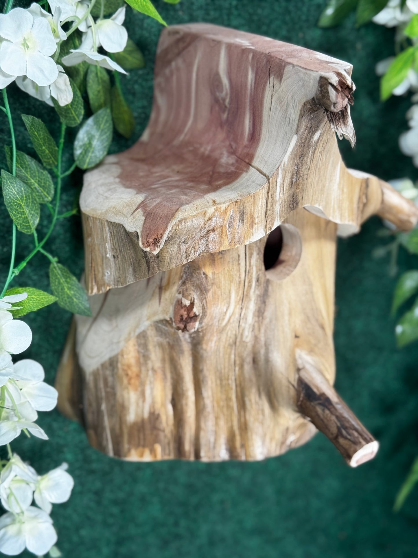 Cedar gnome birdhouse